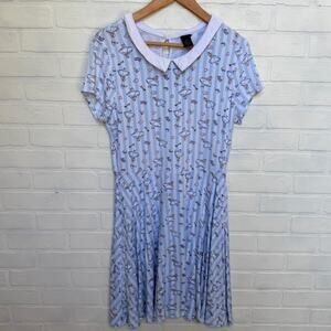 Disney Alice and Wonderland Knit Vertical Striped Knit Dress -sz XL
